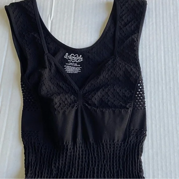 Intimately Free People Dress Womens XS/S Bodycon Tight Black Dress Cut Out - Picture 4 of 15